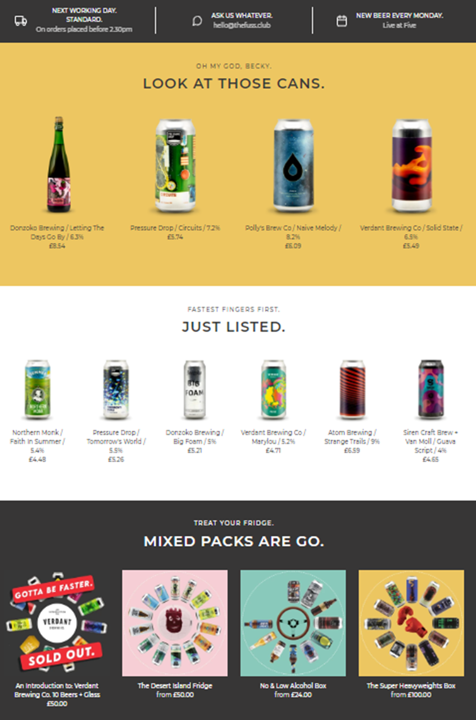 ALL THE THINGS WE DO WELL, NOW DELIVERED DIRECT TO YOUR DOOR....